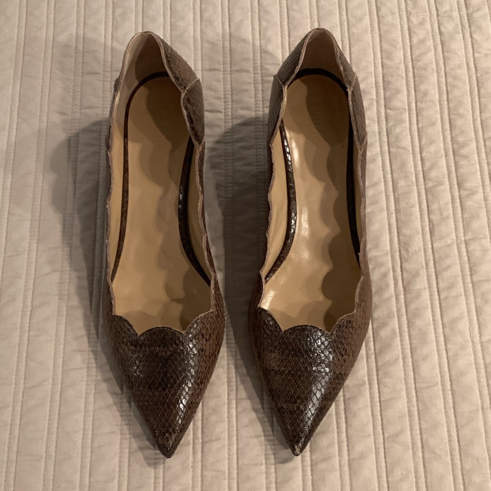 Chloe Brown Textured Heels